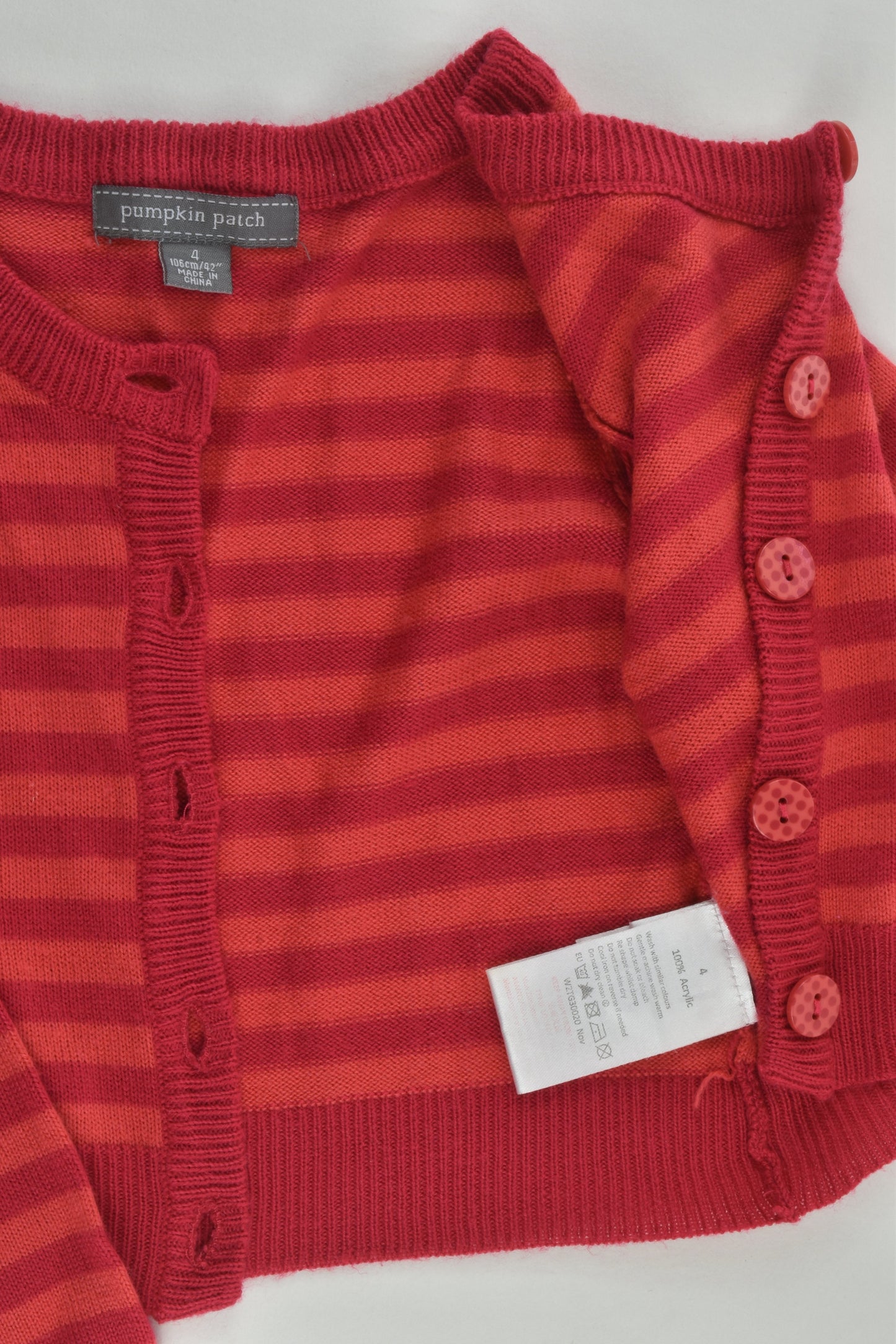 Pumpkin Patch Size 2 Striped Cardigan