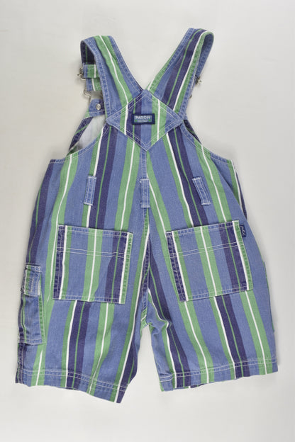 Pumpkin Patch Size 2 Striped Short Overalls