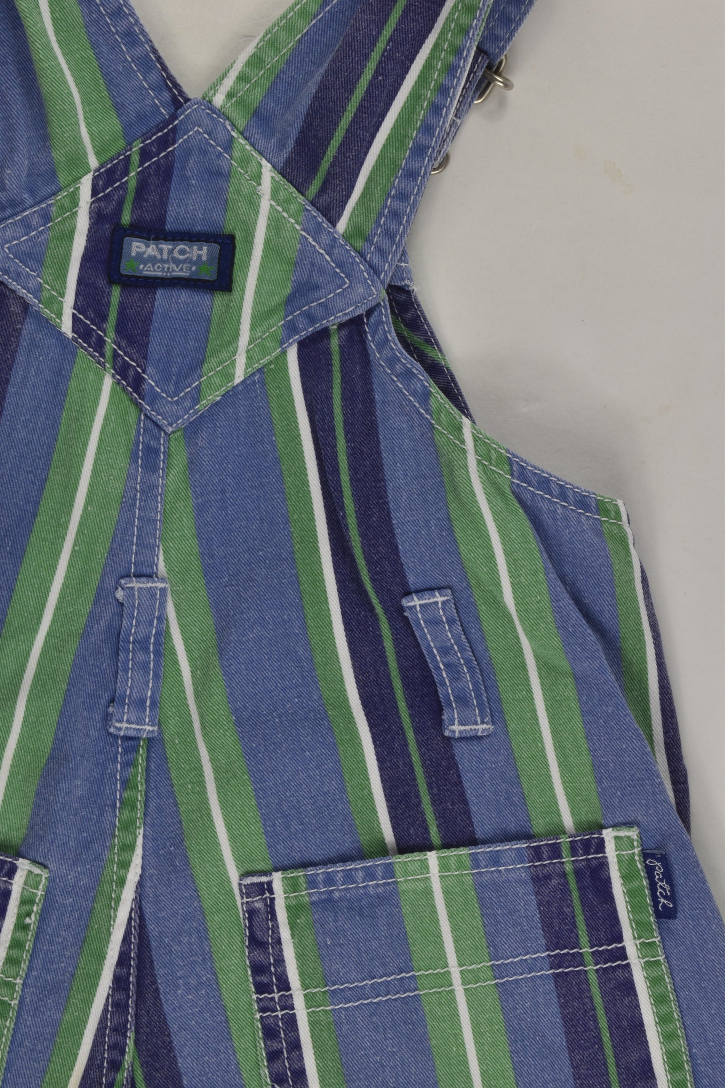 Pumpkin Patch Size 2 Striped Short Overalls
