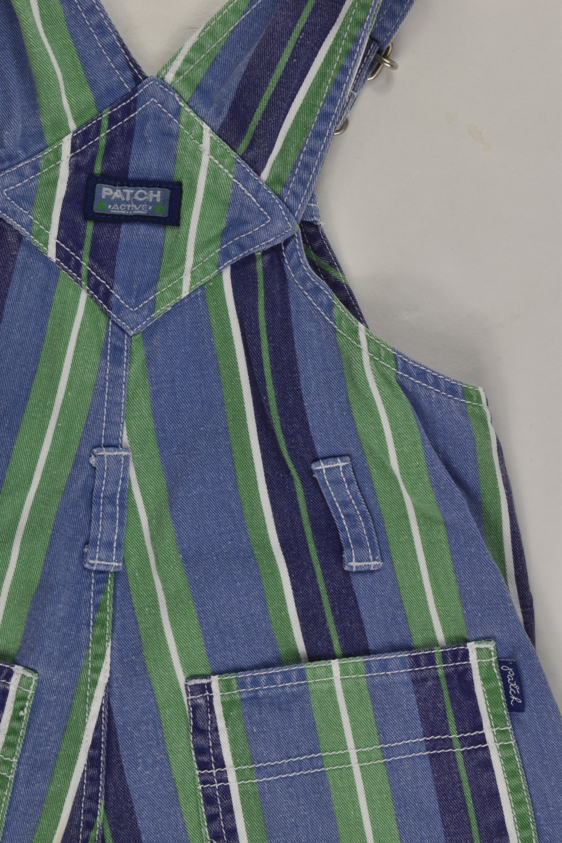 Pumpkin Patch Size 2 Striped Short Overalls
