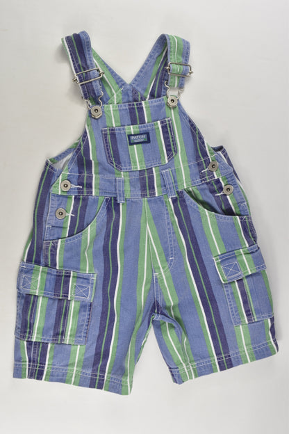 Pumpkin Patch Size 2 Striped Short Overalls