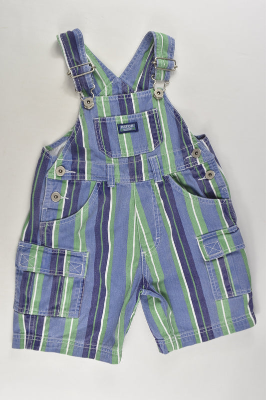 Pumpkin Patch Size 2 Striped Short Overalls