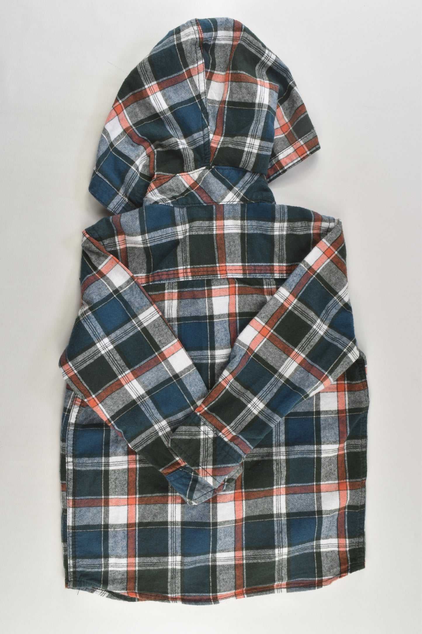 Pumpkin Patch Size 3 Checked Hooded Shirt