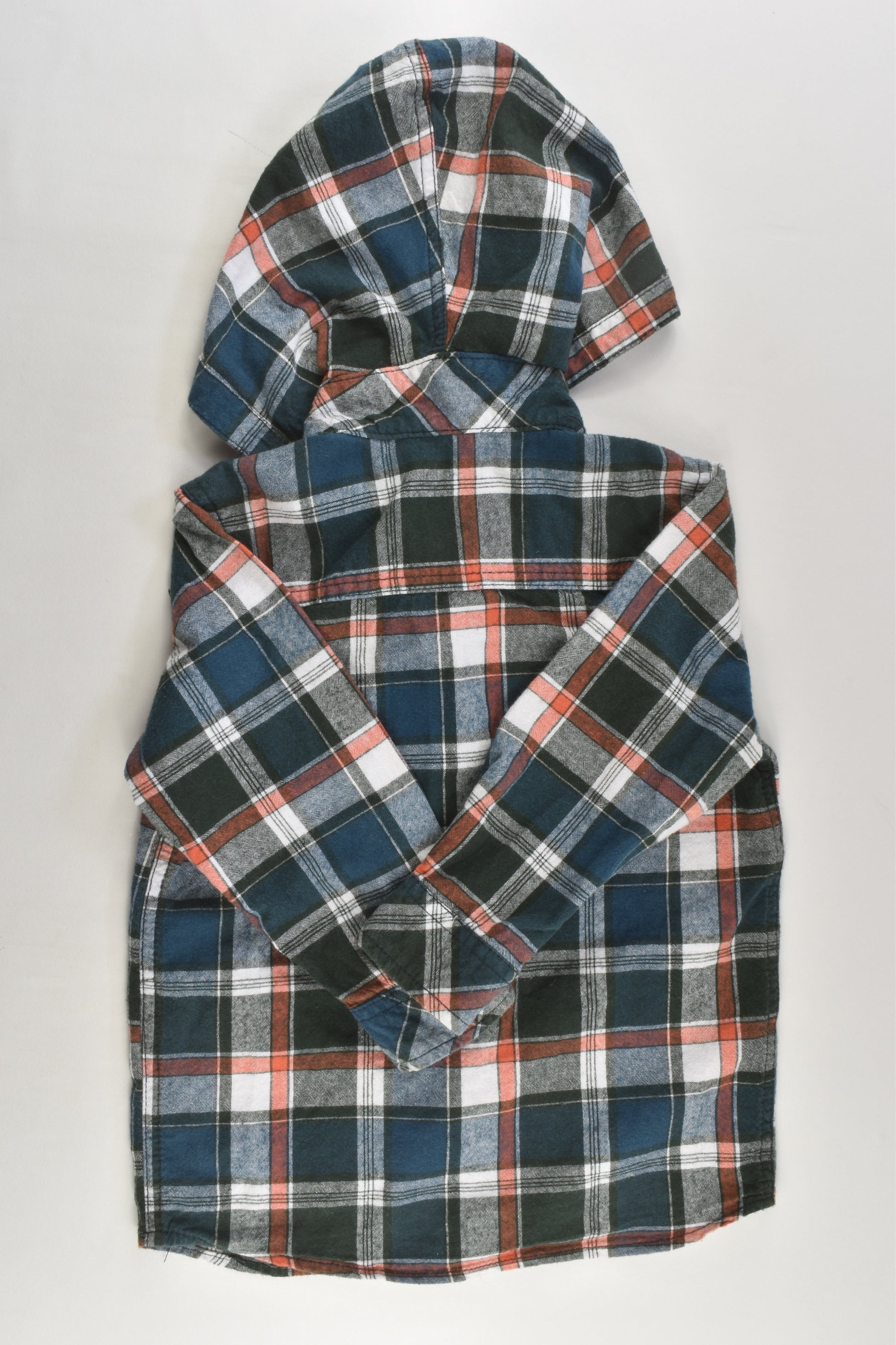 Pumpkin Patch Size 3 Checked Hooded Shirt