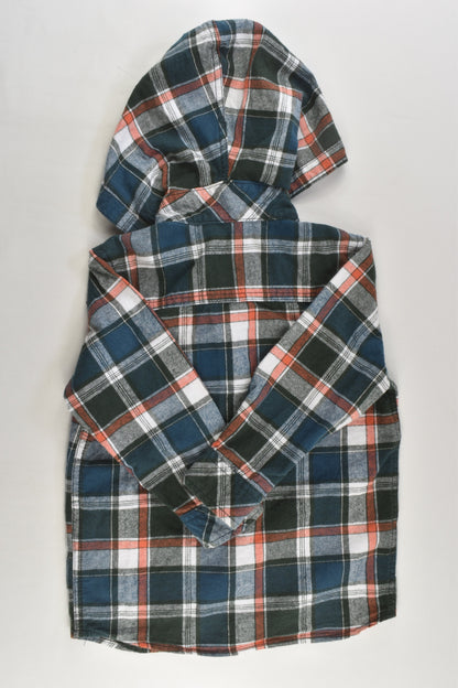 Pumpkin Patch Size 3 Checked Hooded Shirt