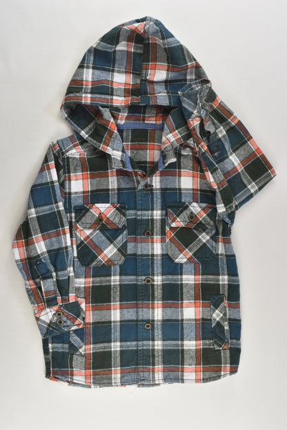 Pumpkin Patch Size 3 Checked Hooded Shirt