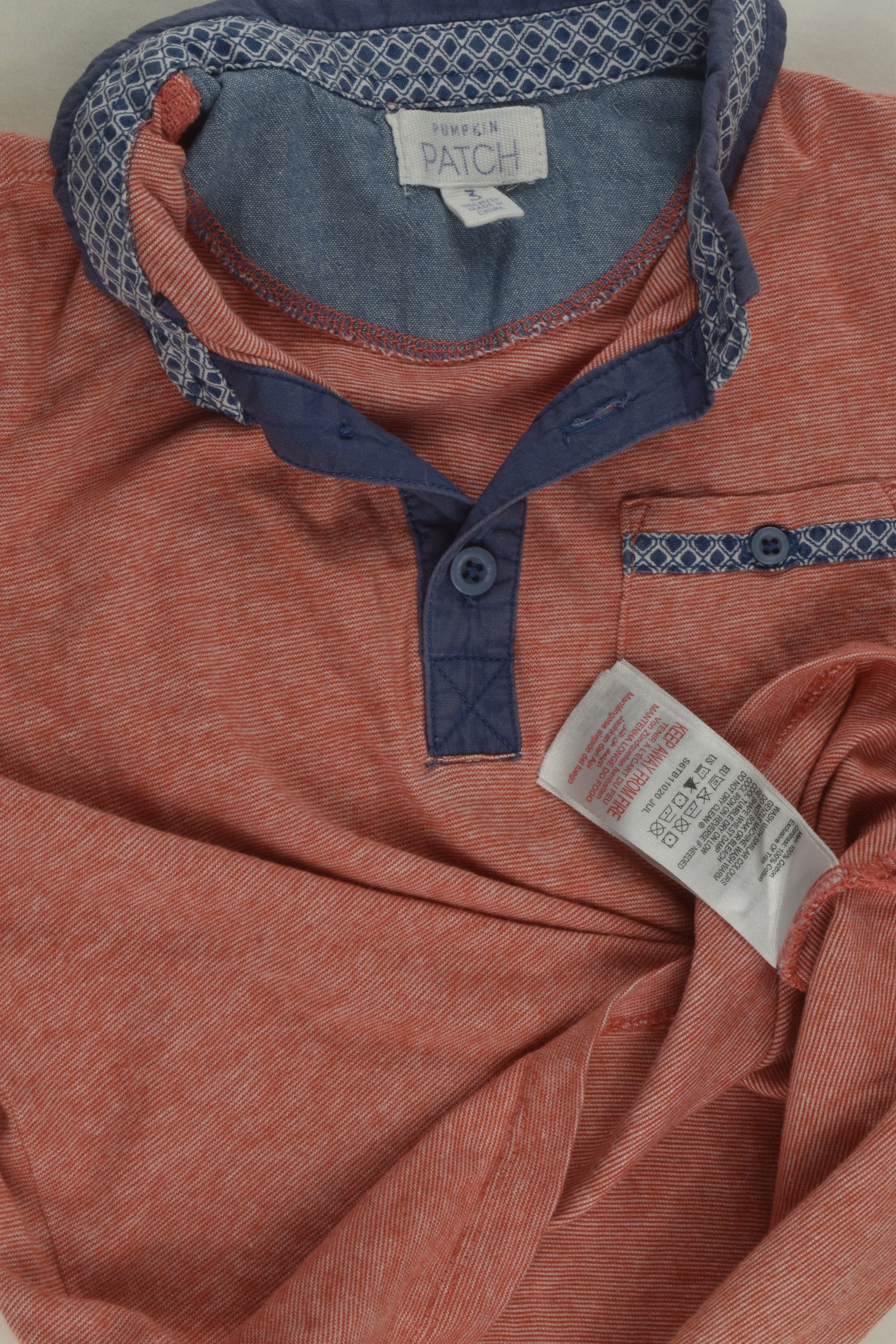 Pumpkin Patch Size 3 Collared T-shirt