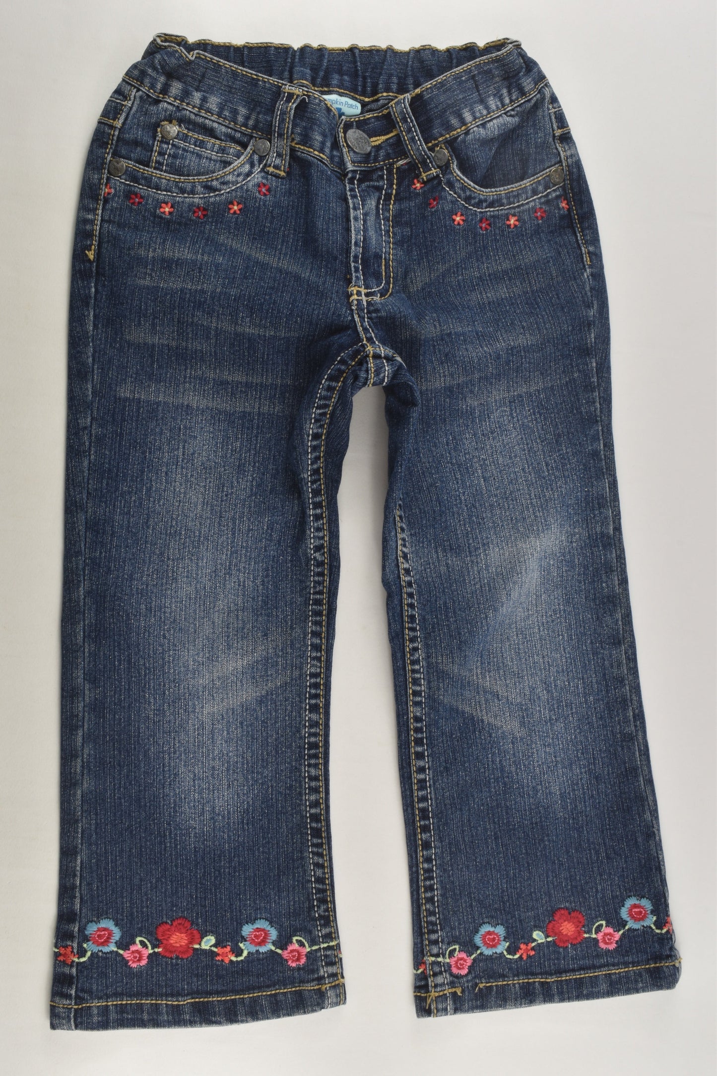 Pumpkin Patch Size 3 Embroidery Denim Pants