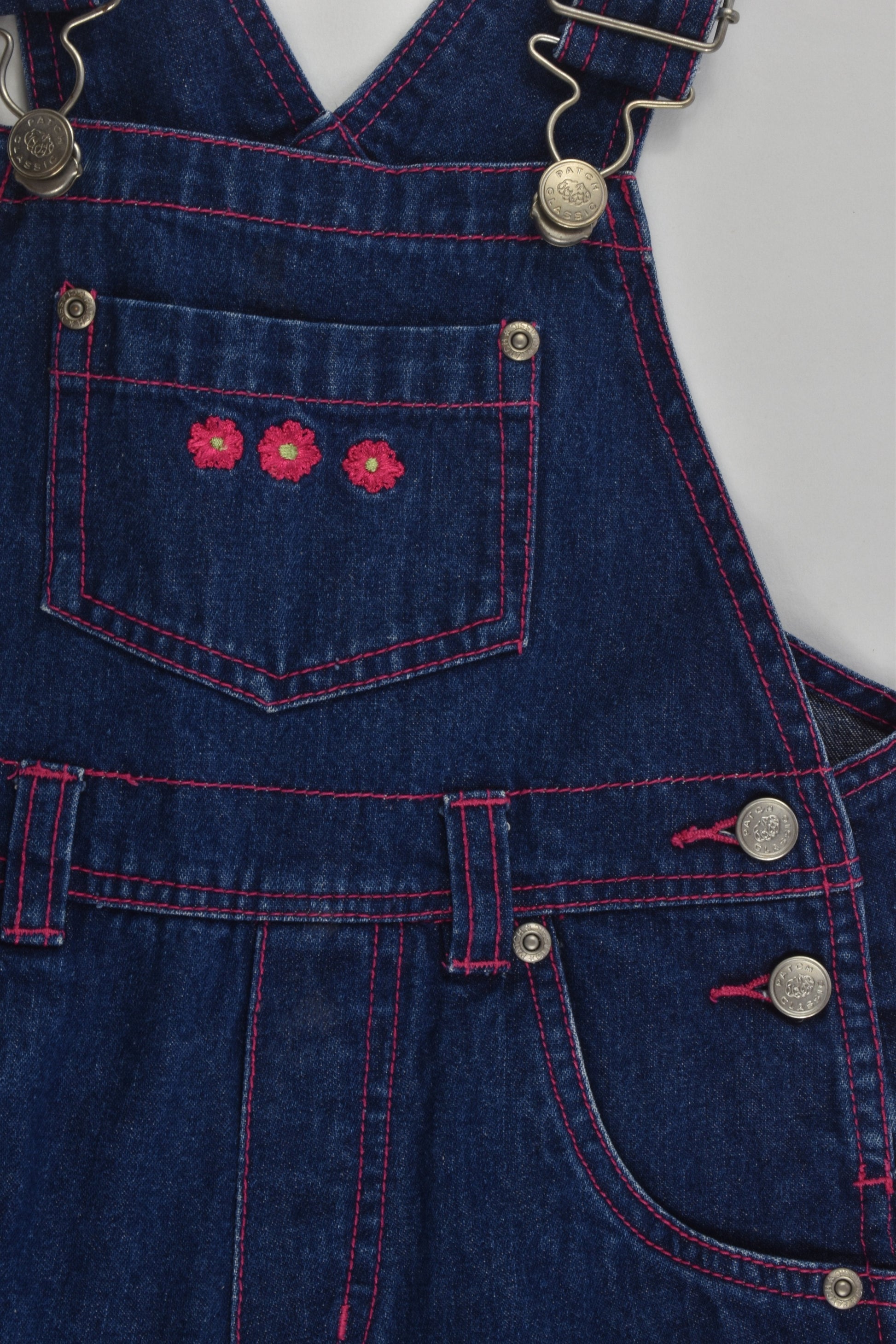 Pumpkin Patch Size 3 Floral Denim Overalls