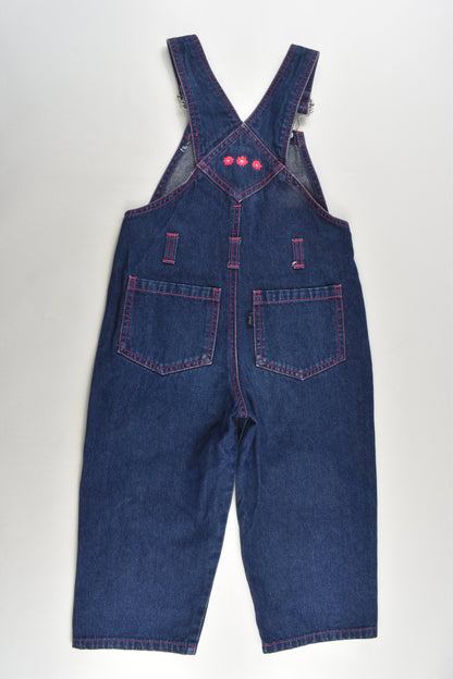 Pumpkin Patch Size 3 Floral Denim Overalls