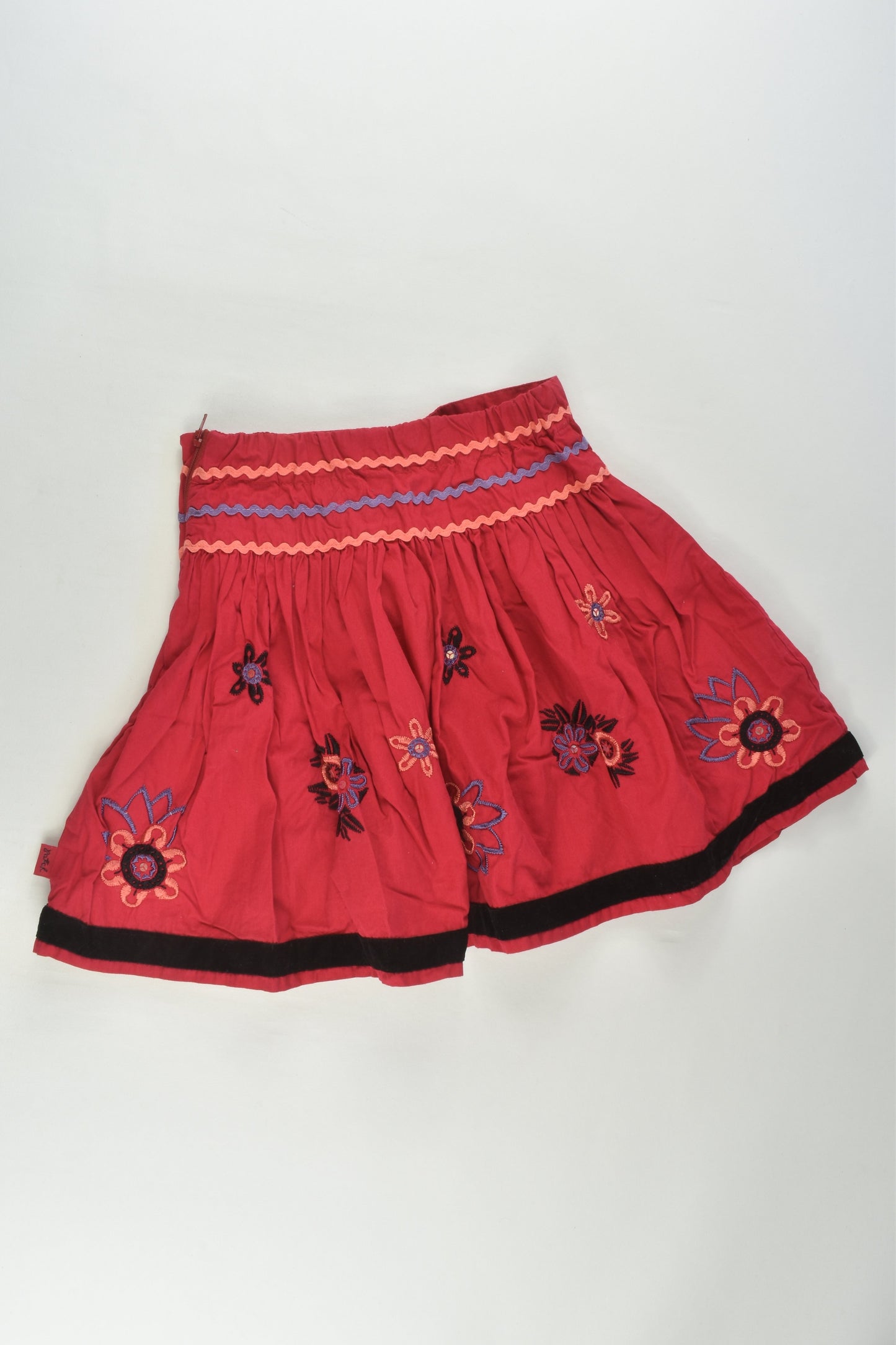 Pumpkin Patch Size 3 Lined Floral Embroidery Skirt