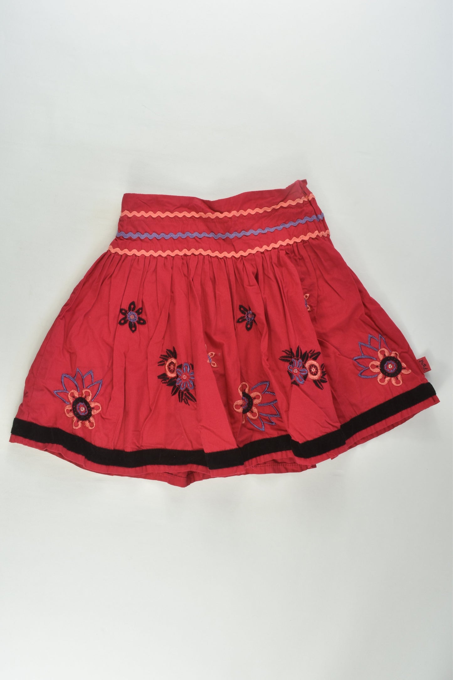 Pumpkin Patch Size 3 Lined Floral Embroidery Skirt
