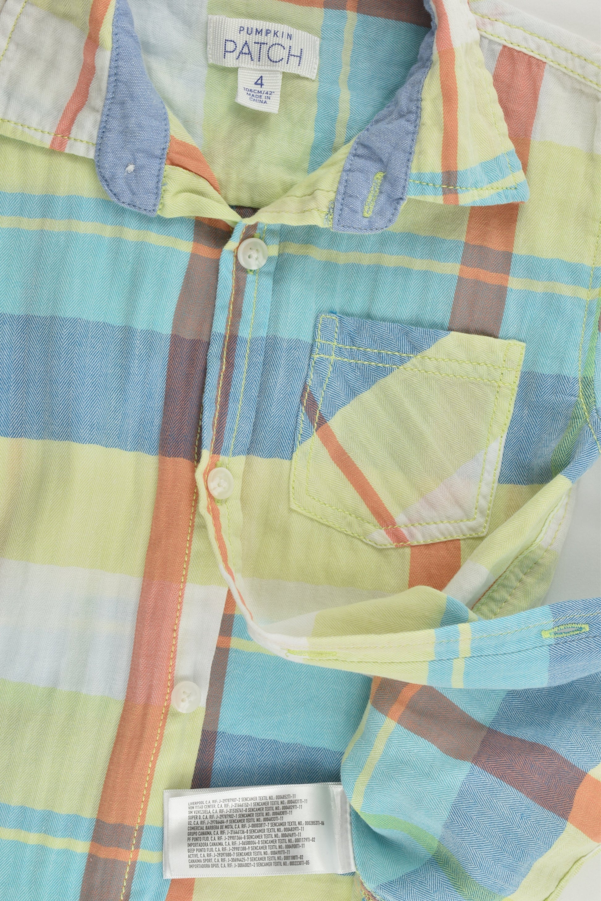 Pumpkin Patch Size 4 Casual Collared Shirt