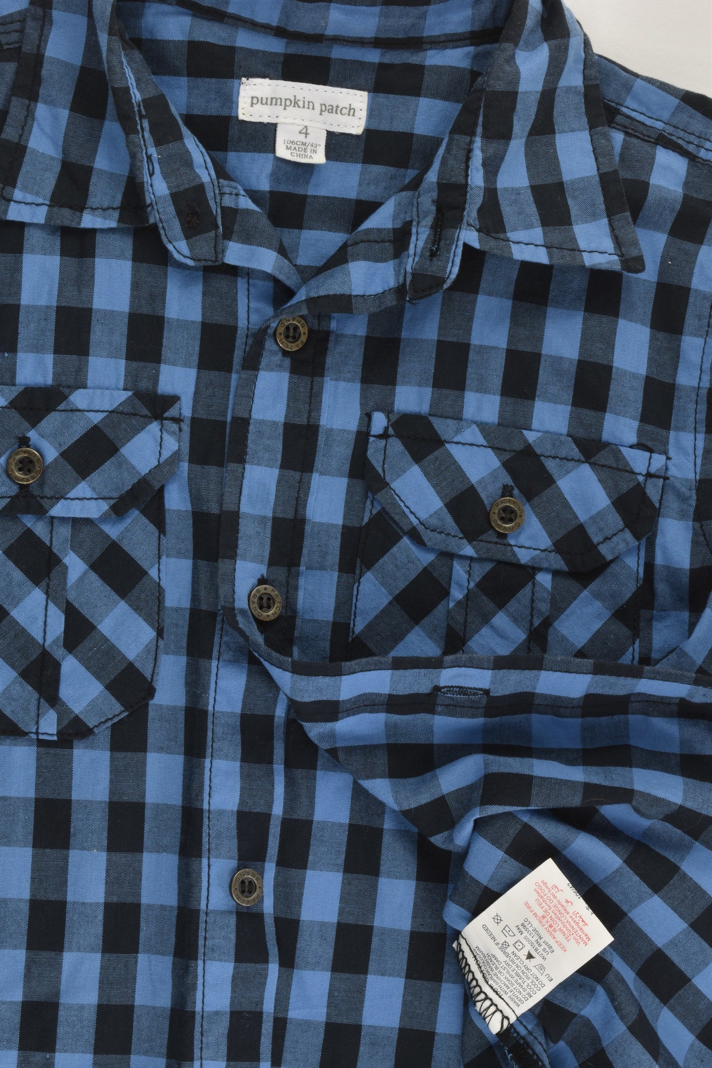 Pumpkin Patch Size 4 Checked Shirt