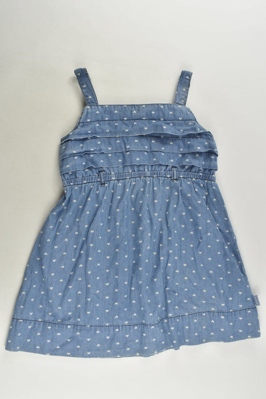 Pumpkin Patch Size 4 Hearts Denim Dress