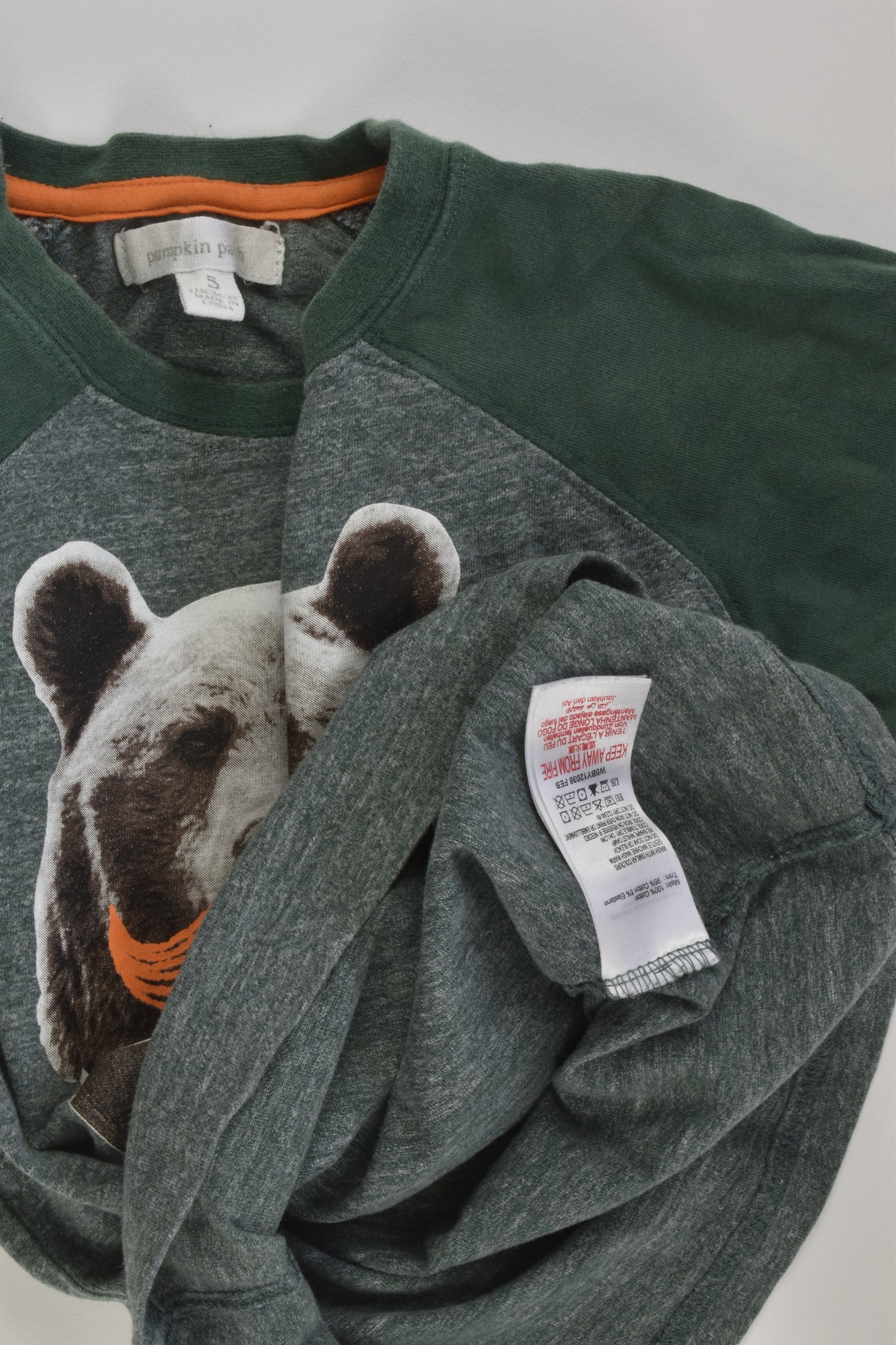 Pumpkin Patch Size 5 Bear Top