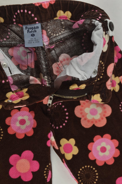 Pumpkin Patch Size 5 Retro Flowers Cord Pants