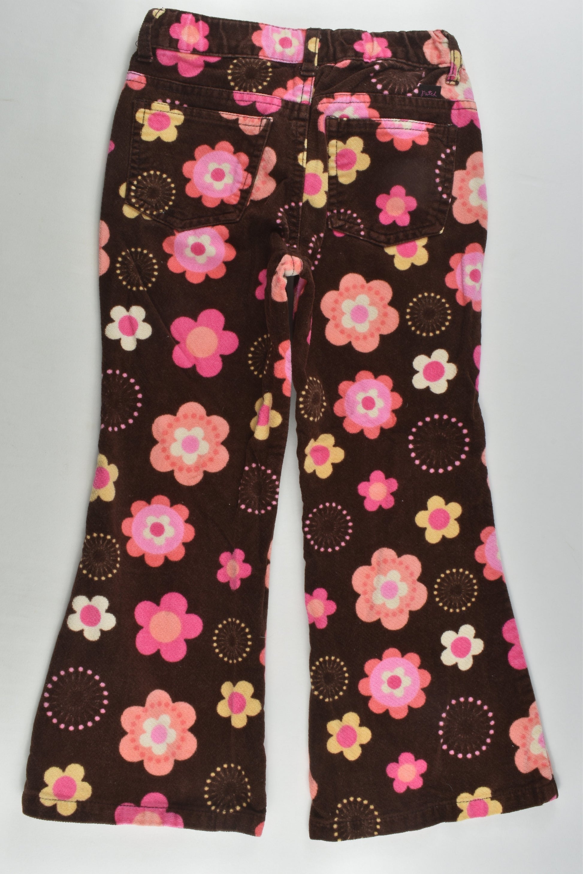 Pumpkin Patch Size 5 Retro Flowers Cord Pants