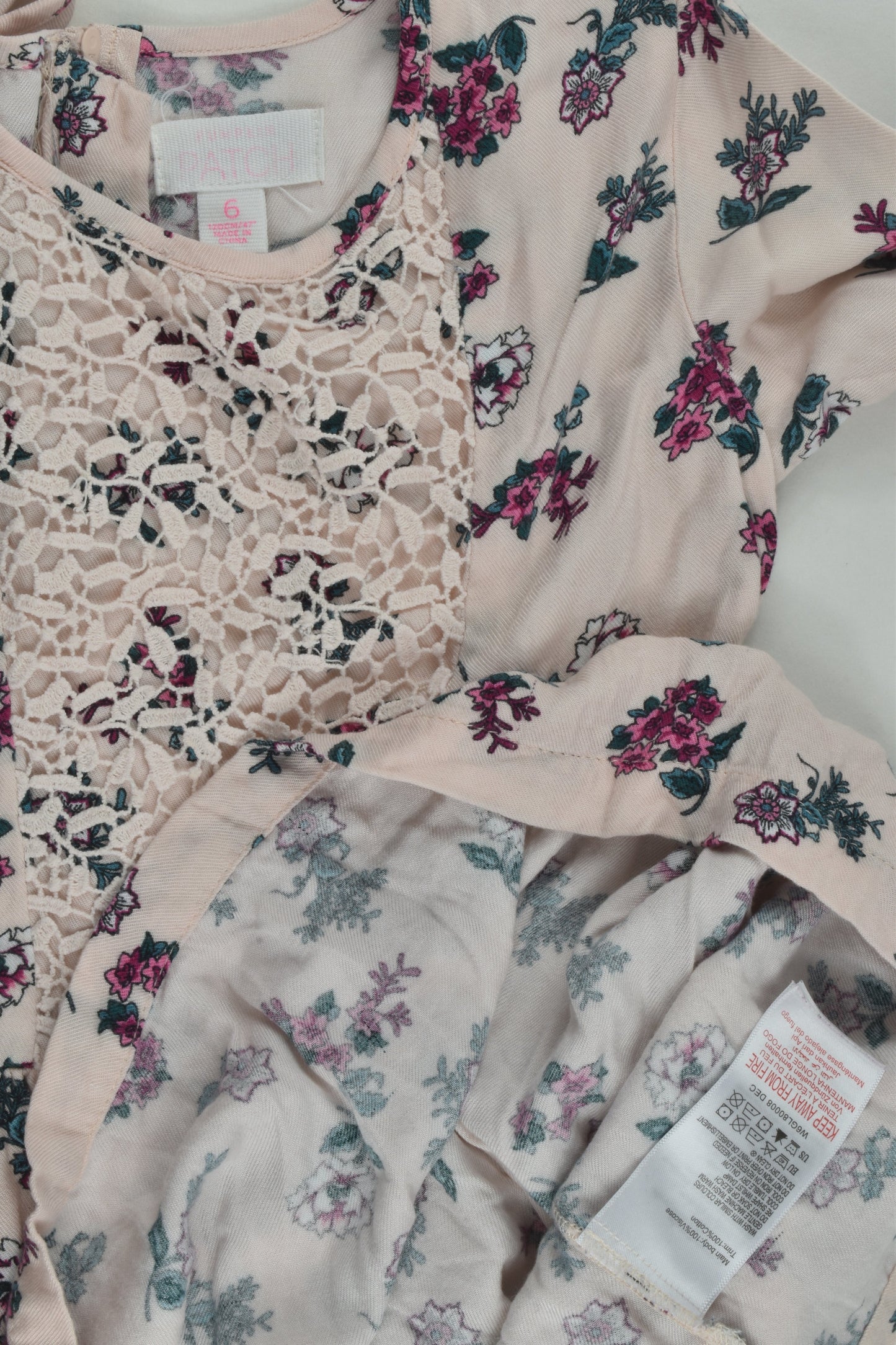 Pumpkin Patch Size 6 Floral Viscose Dress