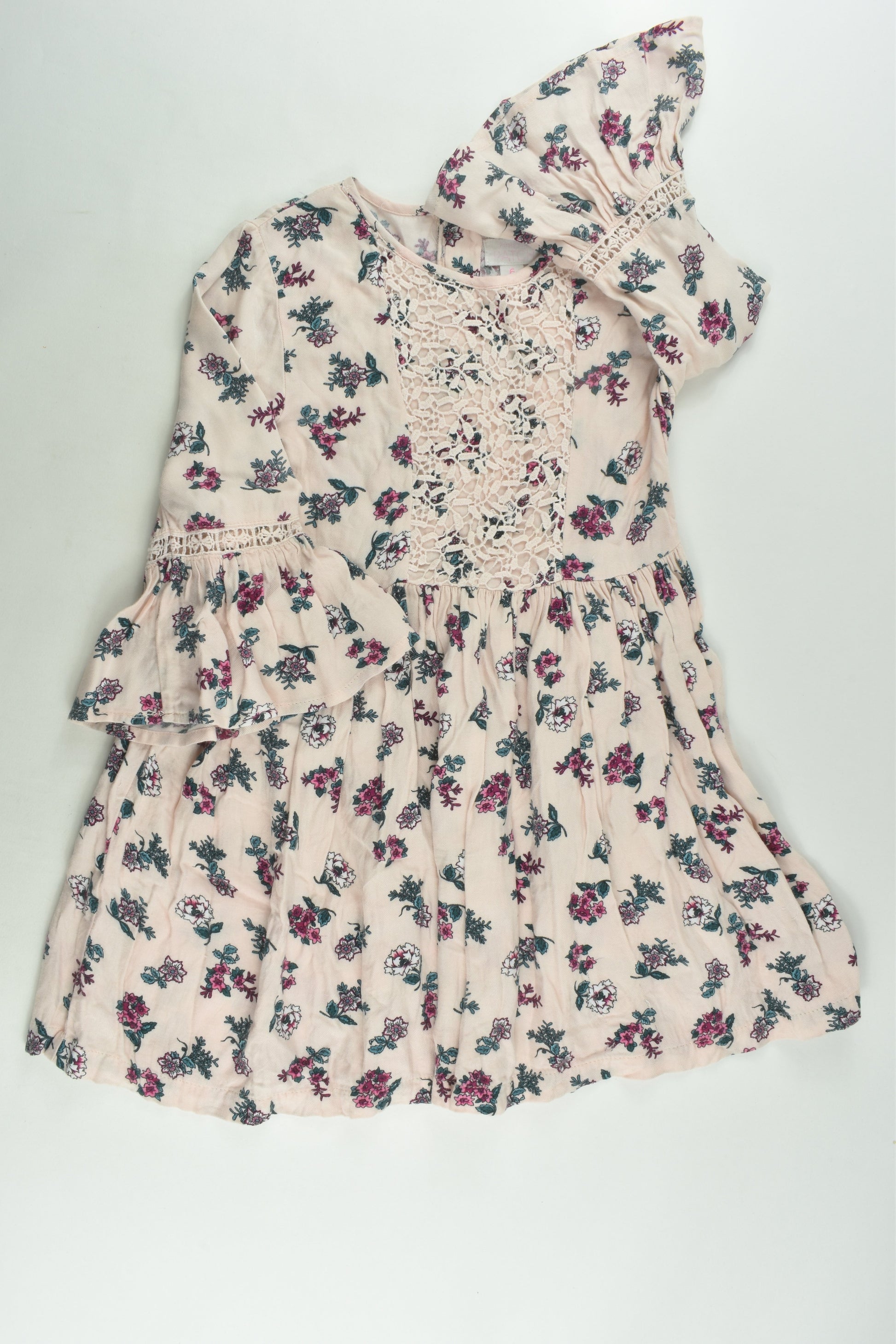 Pumpkin Patch Size 6 Floral Viscose Dress
