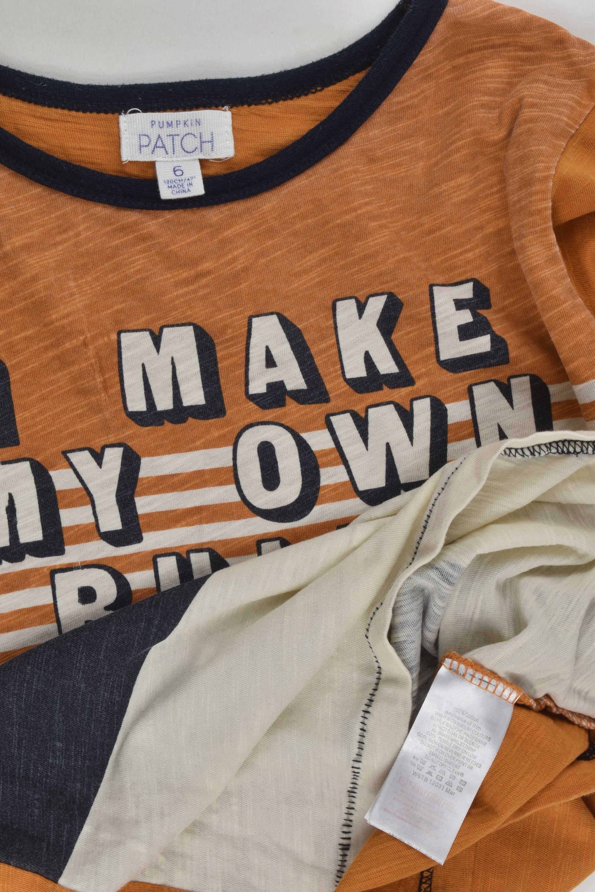 Pumpkin Patch Size 6 'I Make My Own Rules' Top
