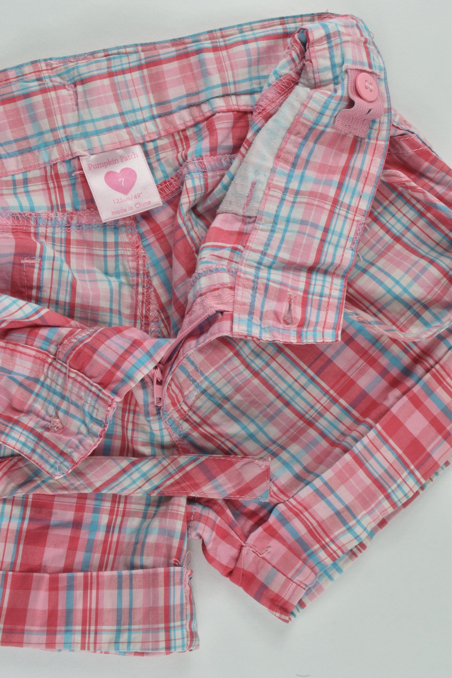 Pumpkin Patch Size 7 Checked Shorts
