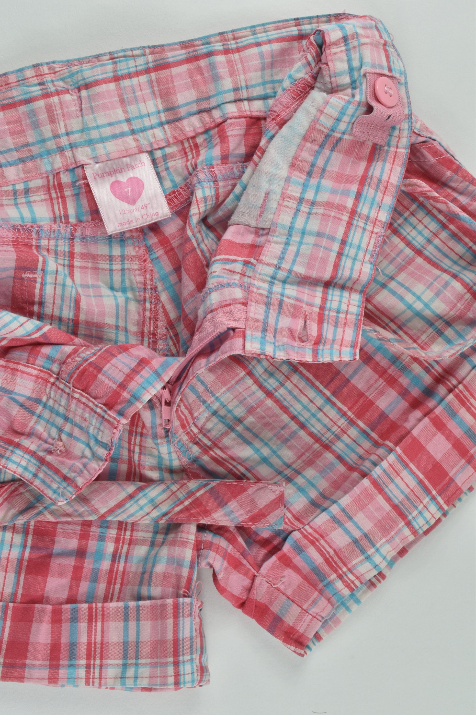 Pumpkin Patch Size 7 Checked Shorts