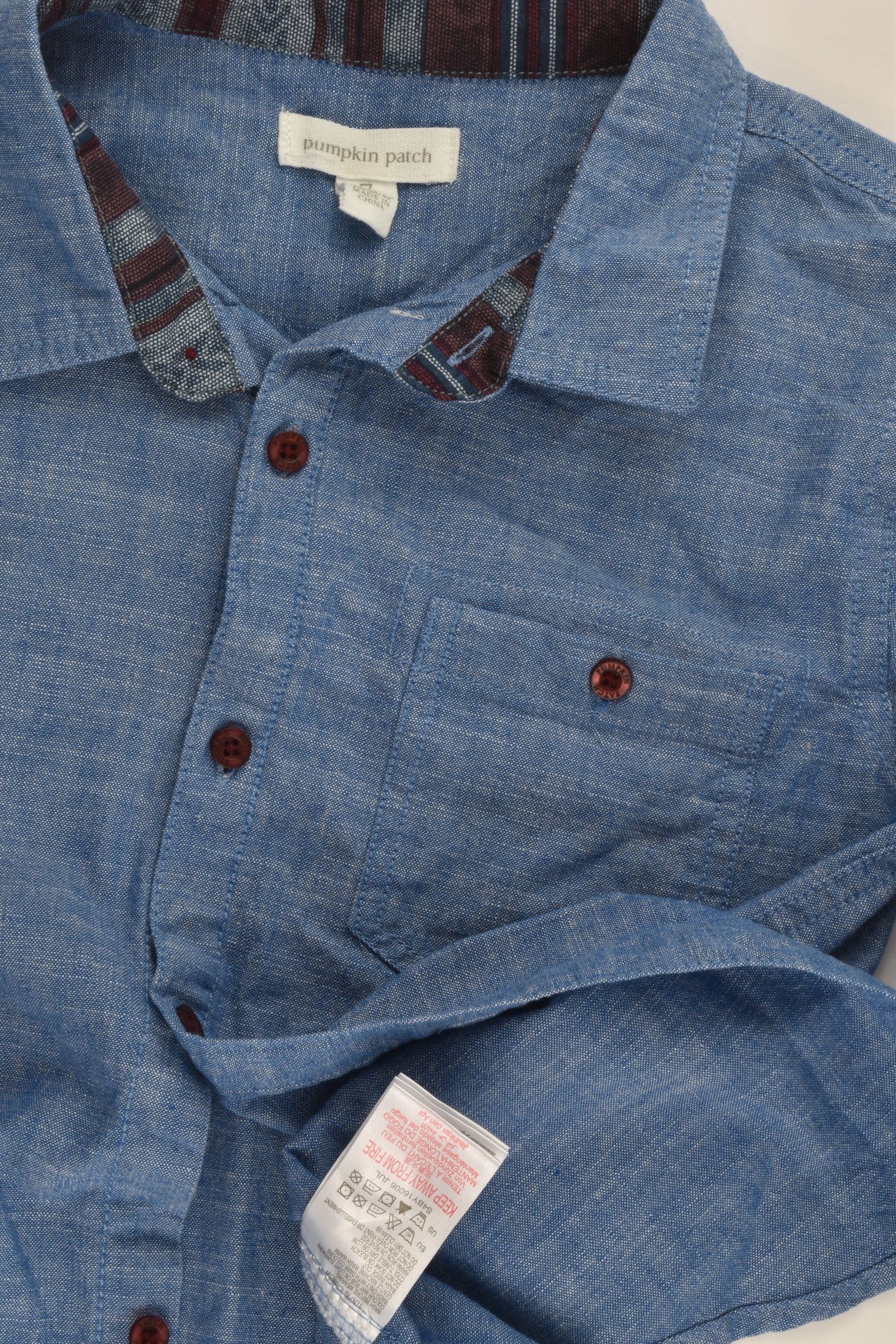 Pumpkin Patch Size 7 Lightweight Denim Shirt