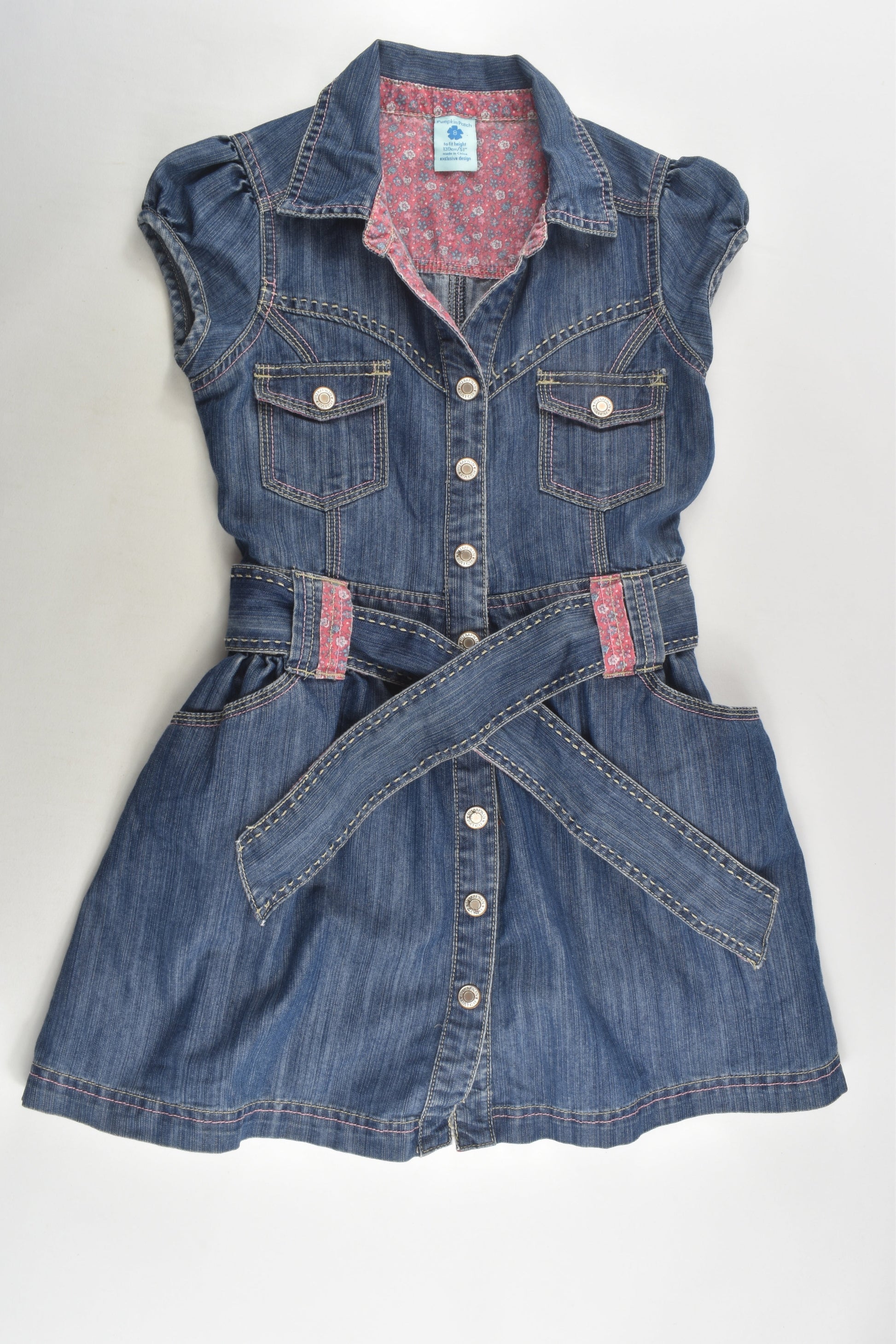 Pumpkin Patch Size 8 Denim Dress – MiniMe Preloved