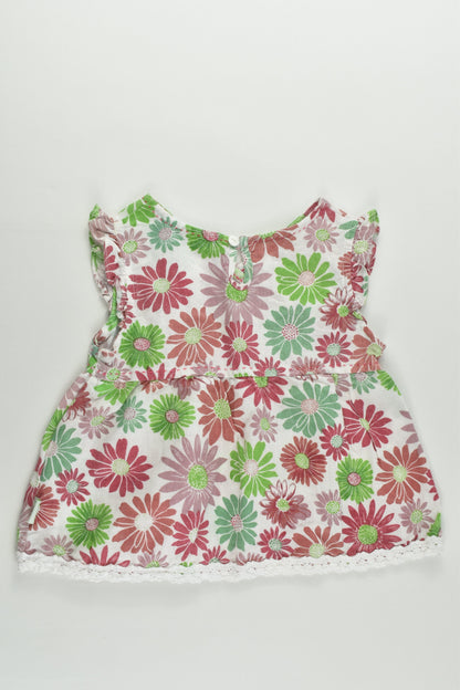 Pumpkin Patch Size approx 0-1 Floral Linen/Cotton Blouse