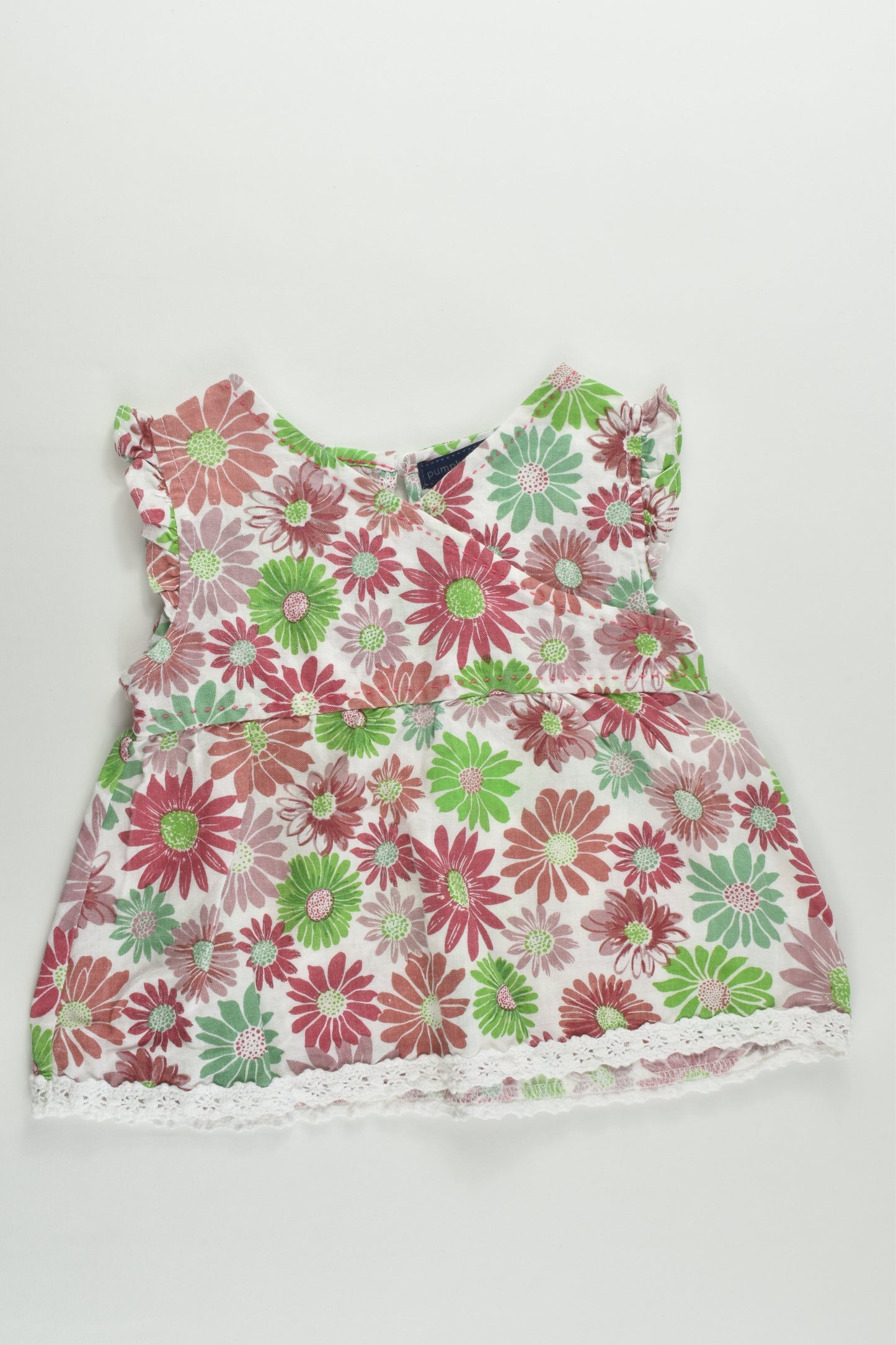 Pumpkin Patch Size approx 0-1 Floral Linen/Cotton Blouse
