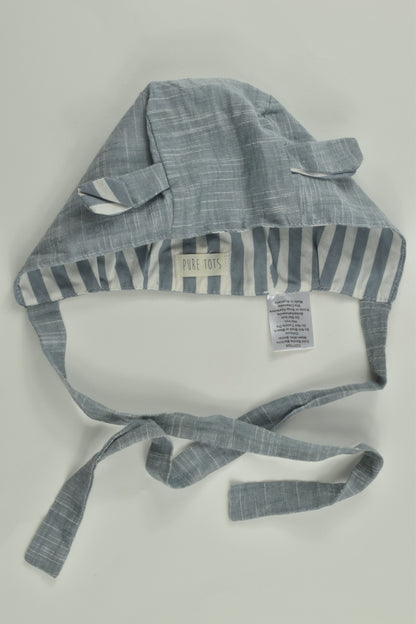 Pure Tots Size approx 0-6 months Reversible Bonnet