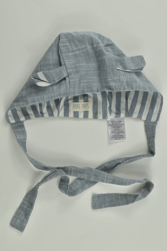 Pure Tots Size approx 0-6 months Reversible Bonnet