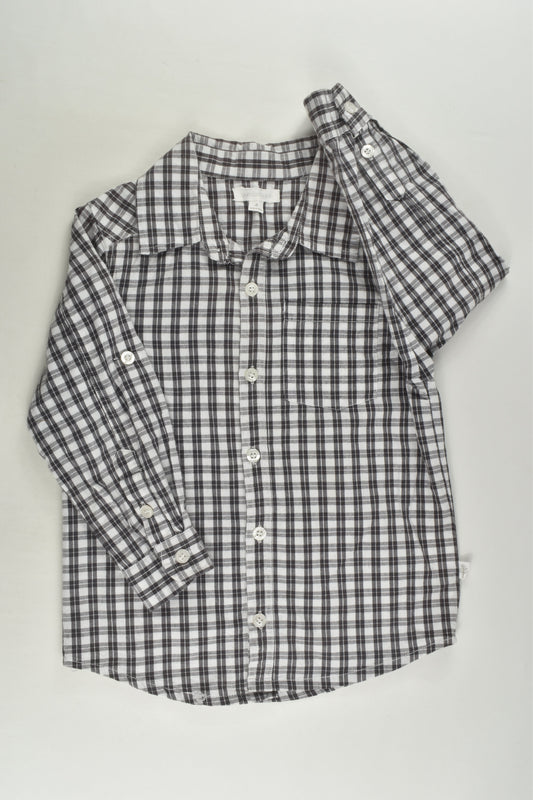 Purebaby Kids Size 4 Checked Organic Shirt