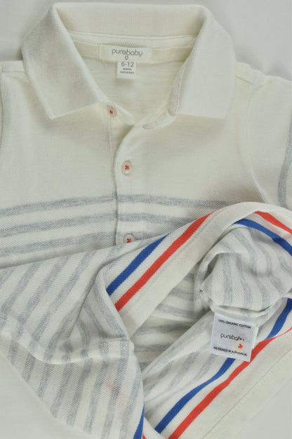 Purebaby Size 0 (6-12 months) Polo Shirt