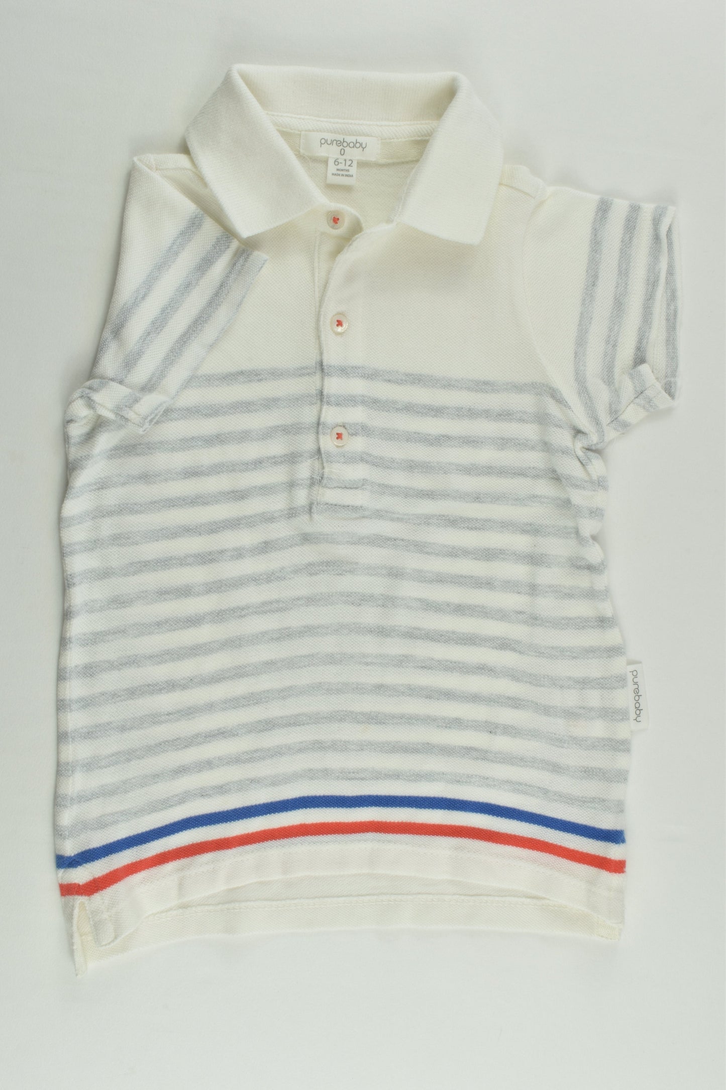 Purebaby Size 0 (6-12 months) Polo Shirt