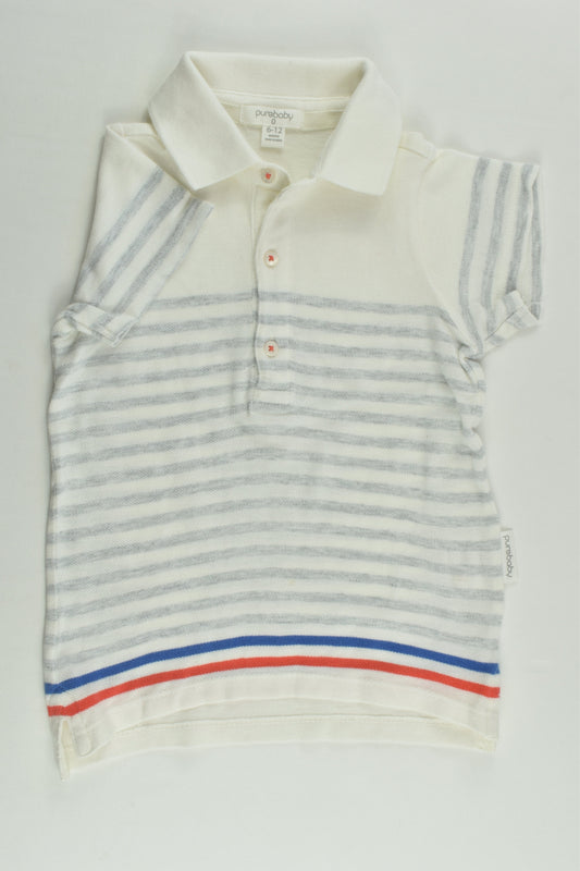Purebaby Size 0 (6-12 months) Polo Shirt