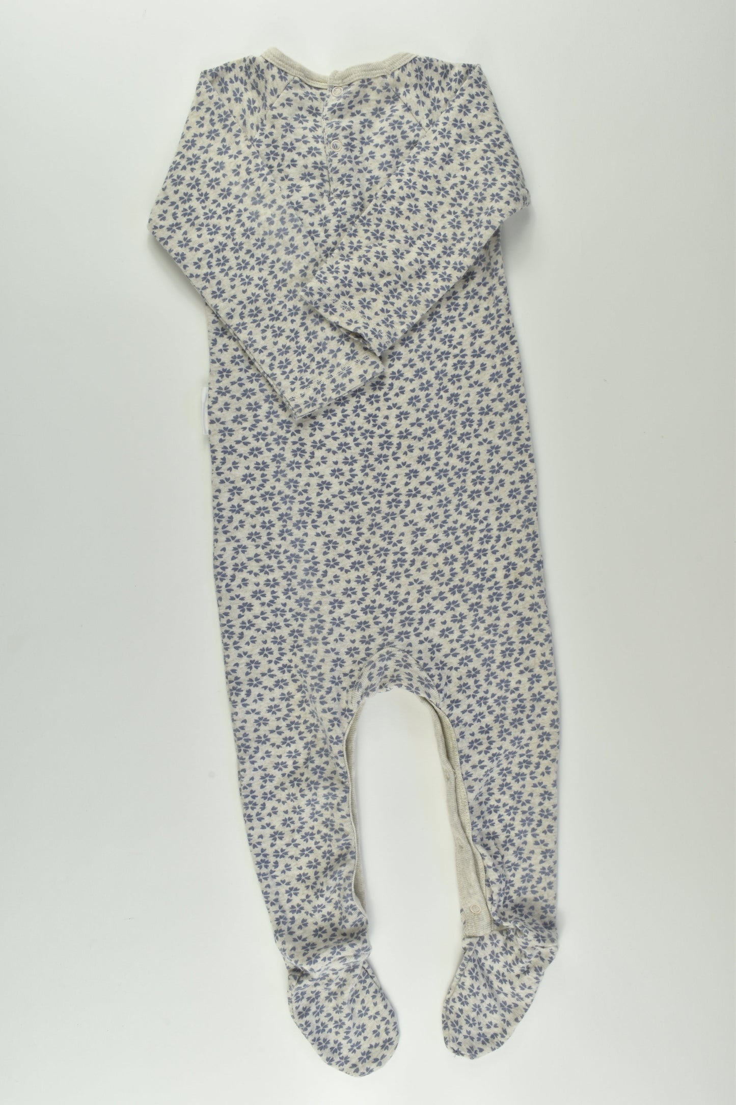 Purebaby Size 0 Footed Romper