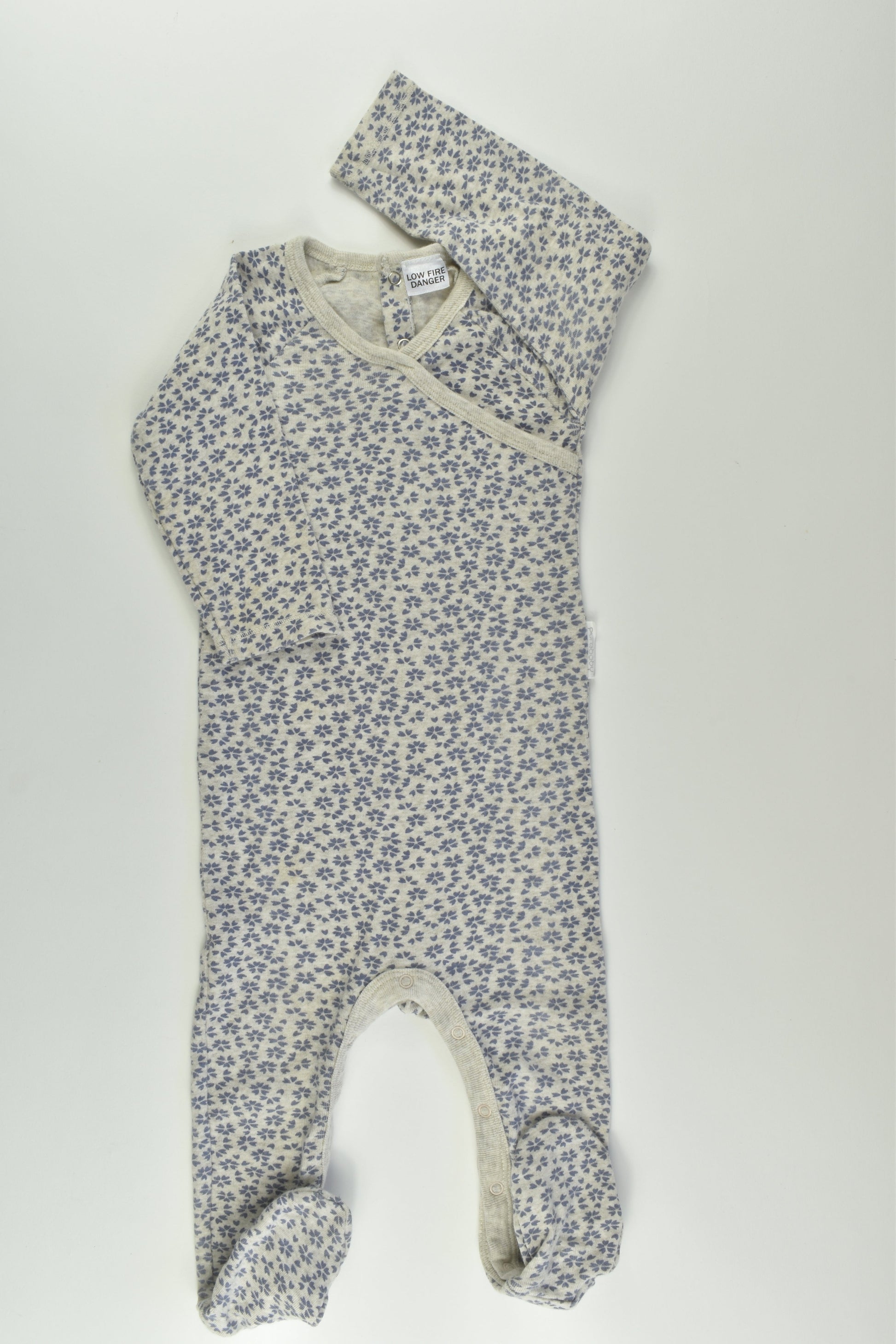 Purebaby Size 0 Footed Romper