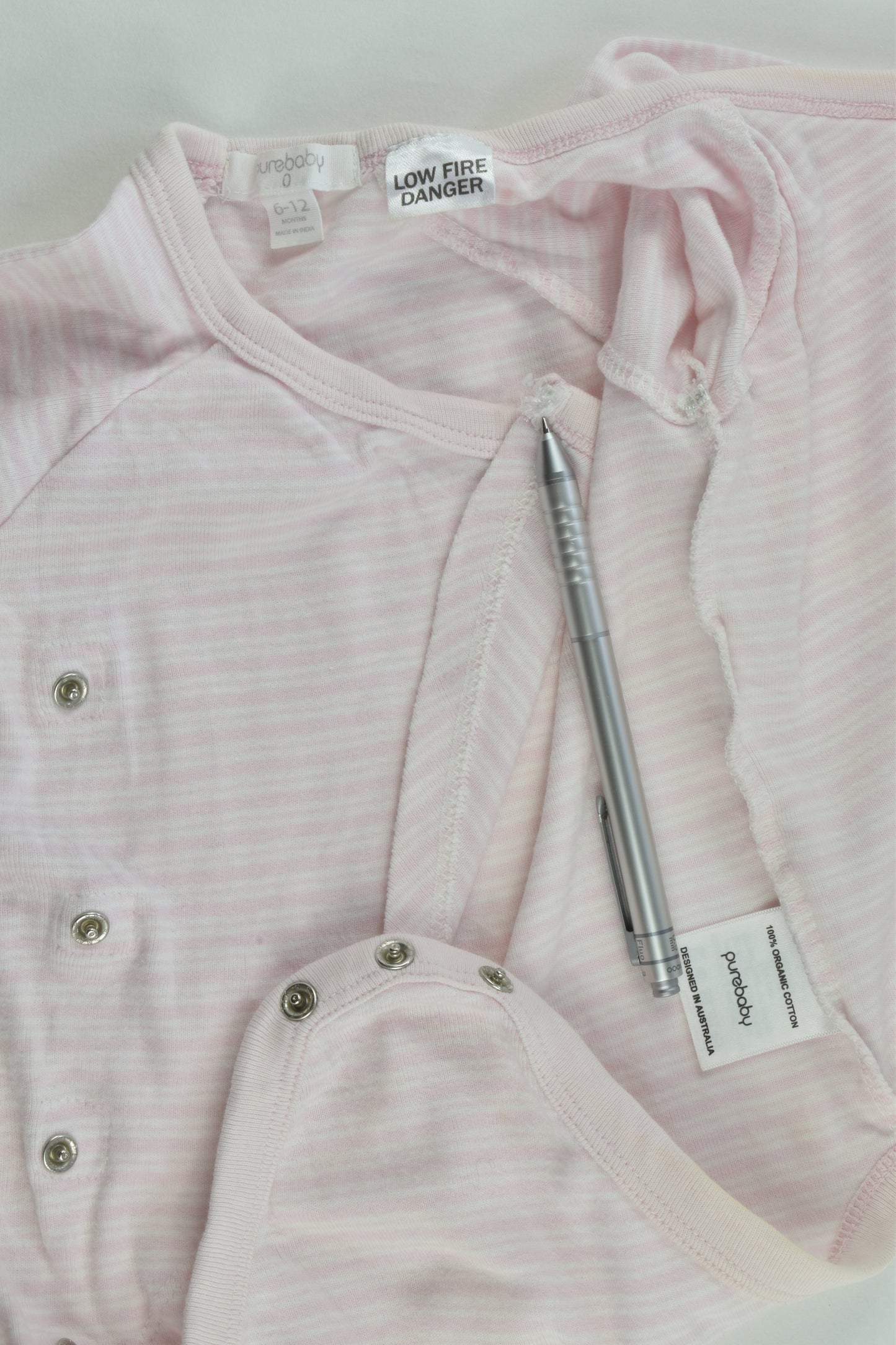 Purebaby Size 0 Wrap Bodysuit