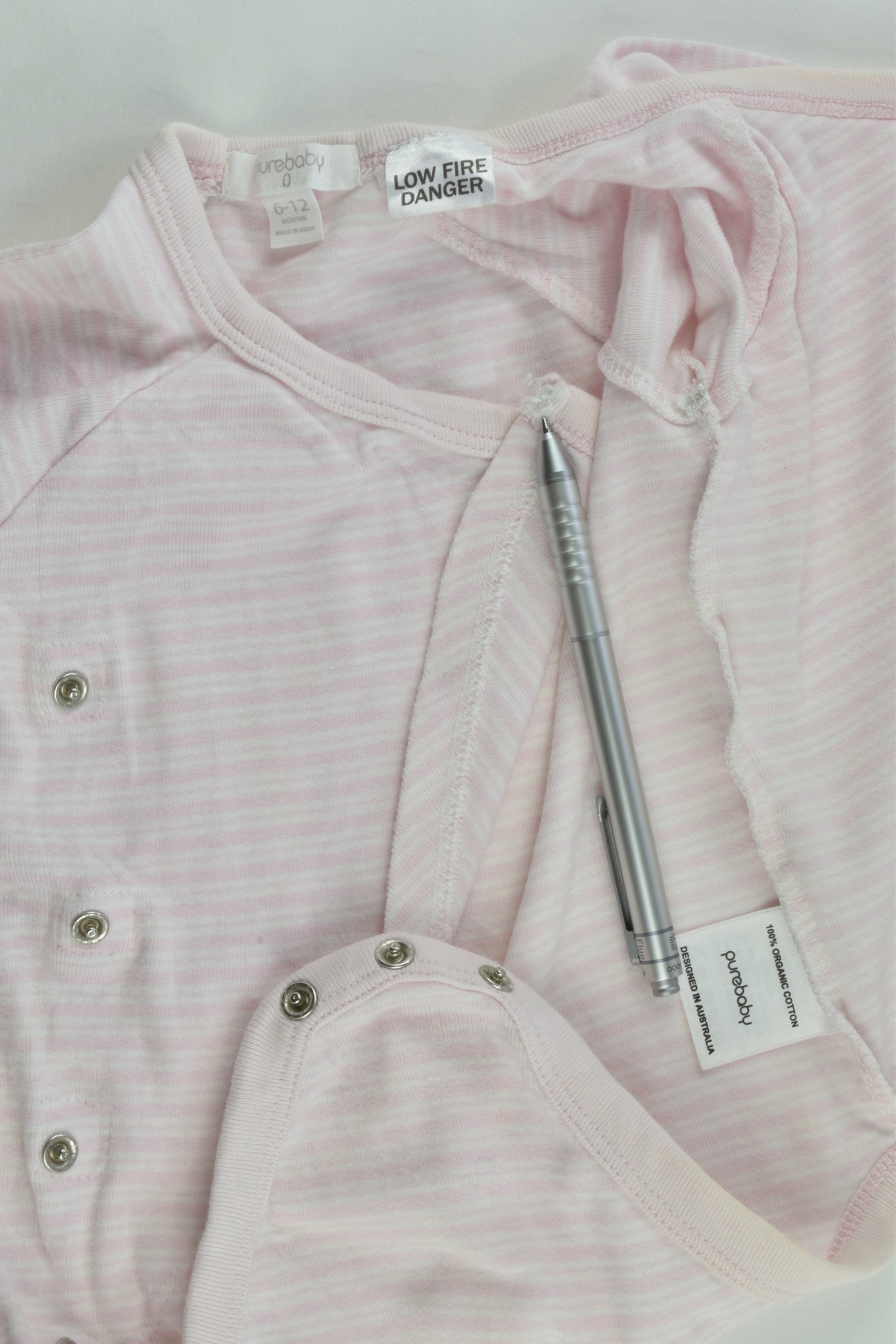 Purebaby Size 0 Wrap Bodysuit