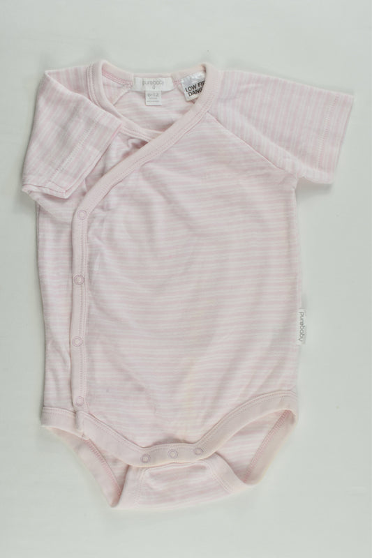 Purebaby Size 0 Wrap Bodysuit