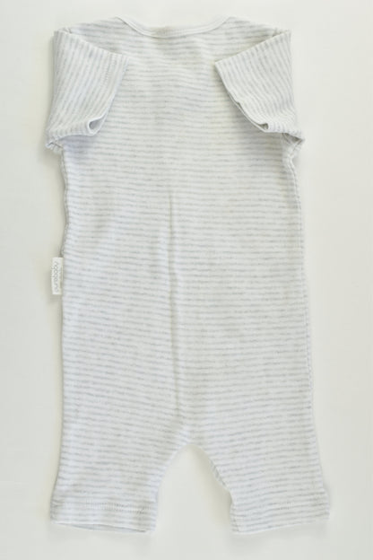 Purebaby Size 00 (3-6 months) Striped Short Romper