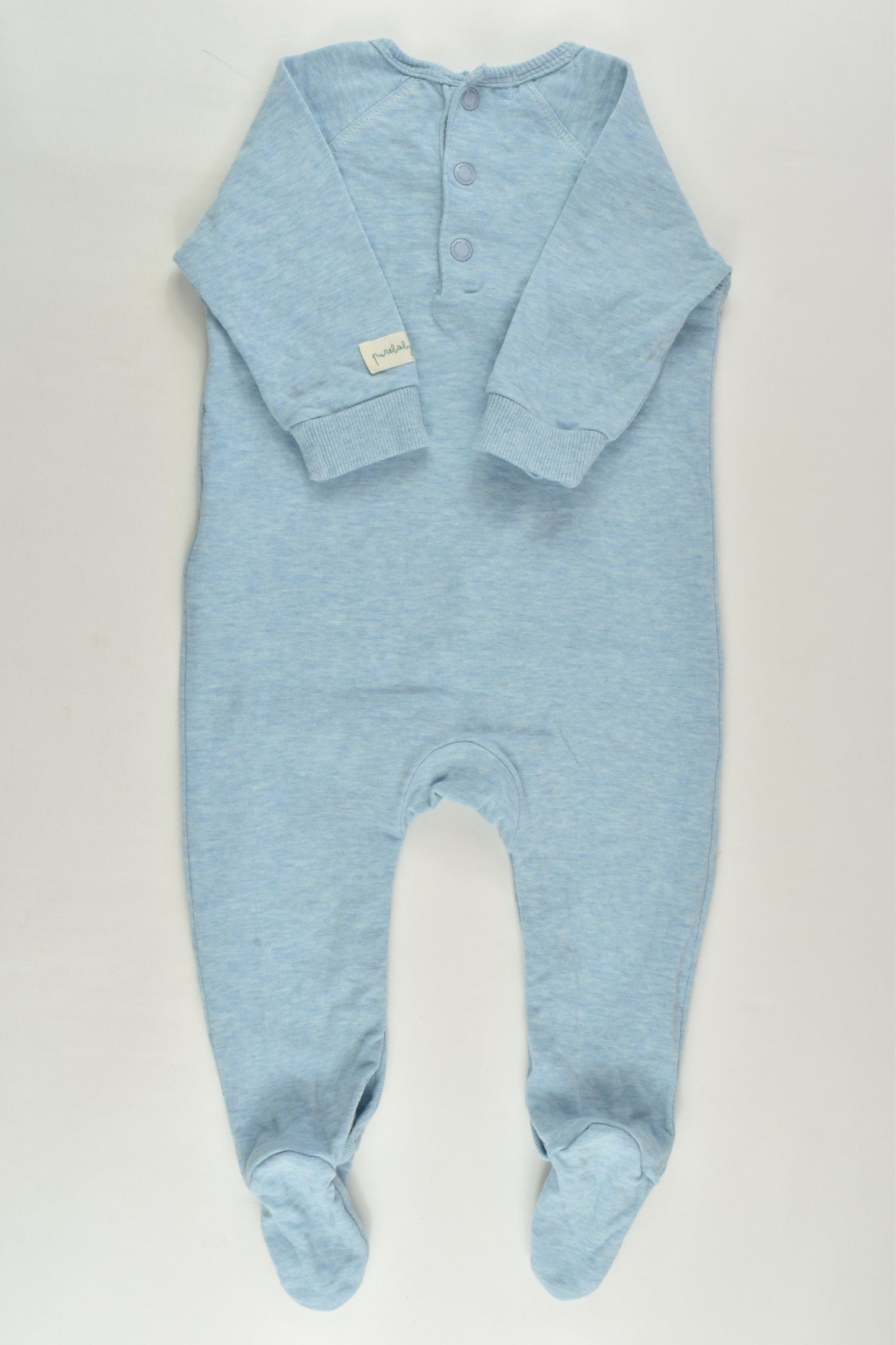 Purebaby Size 00 Acorn and more Organic Footed Romper
