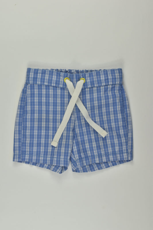 Purebaby Size 00 Checked Shorts