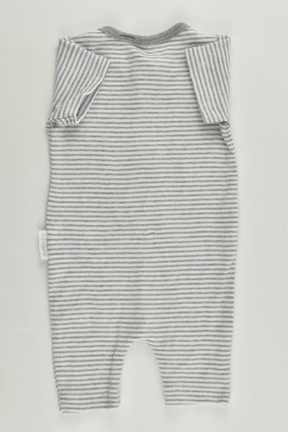 Purebaby Size 000 (0-3 months) Striped Short Romper