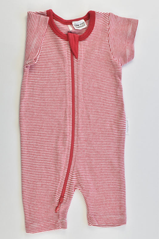 Purebaby Size 000 (0-3 months) Striped Short Romper