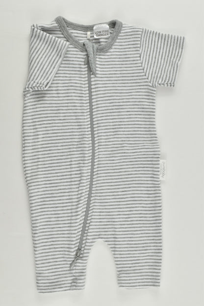Purebaby Size 000 (0-3 months) Striped Short Romper