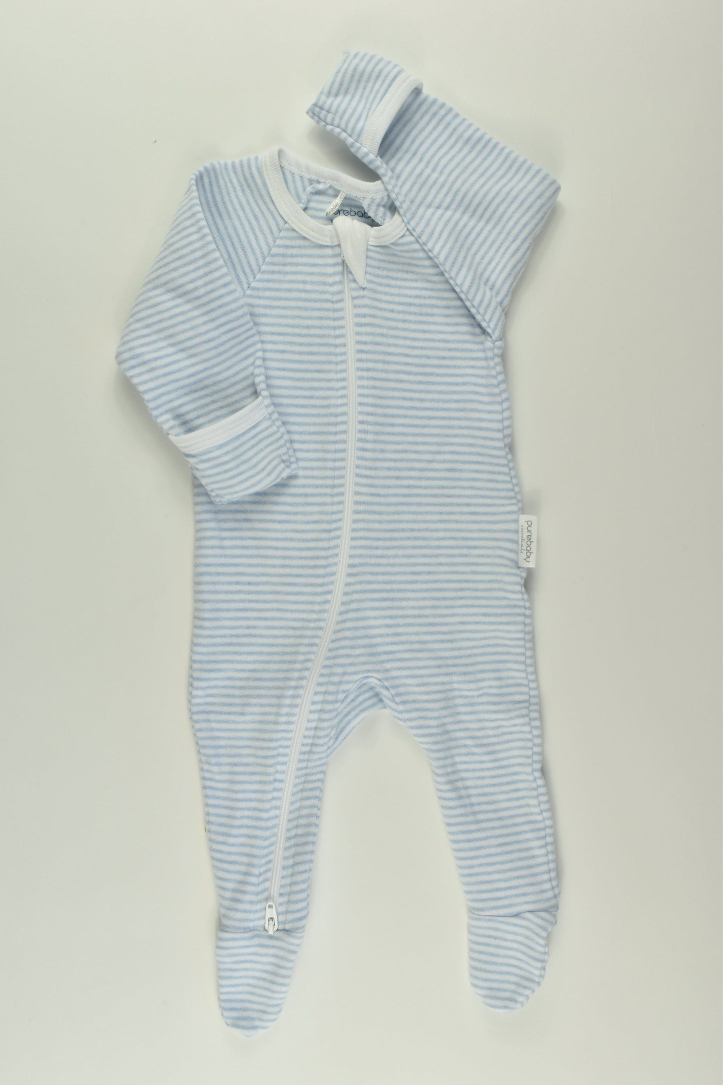 Purebaby Size 000 Footed Romper