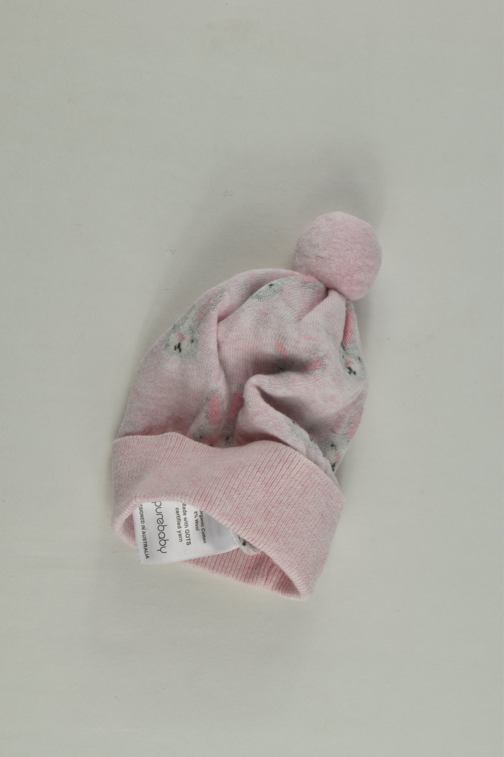 Purebaby Size 0000-00 (NB-6 months) Bunnies Beanie